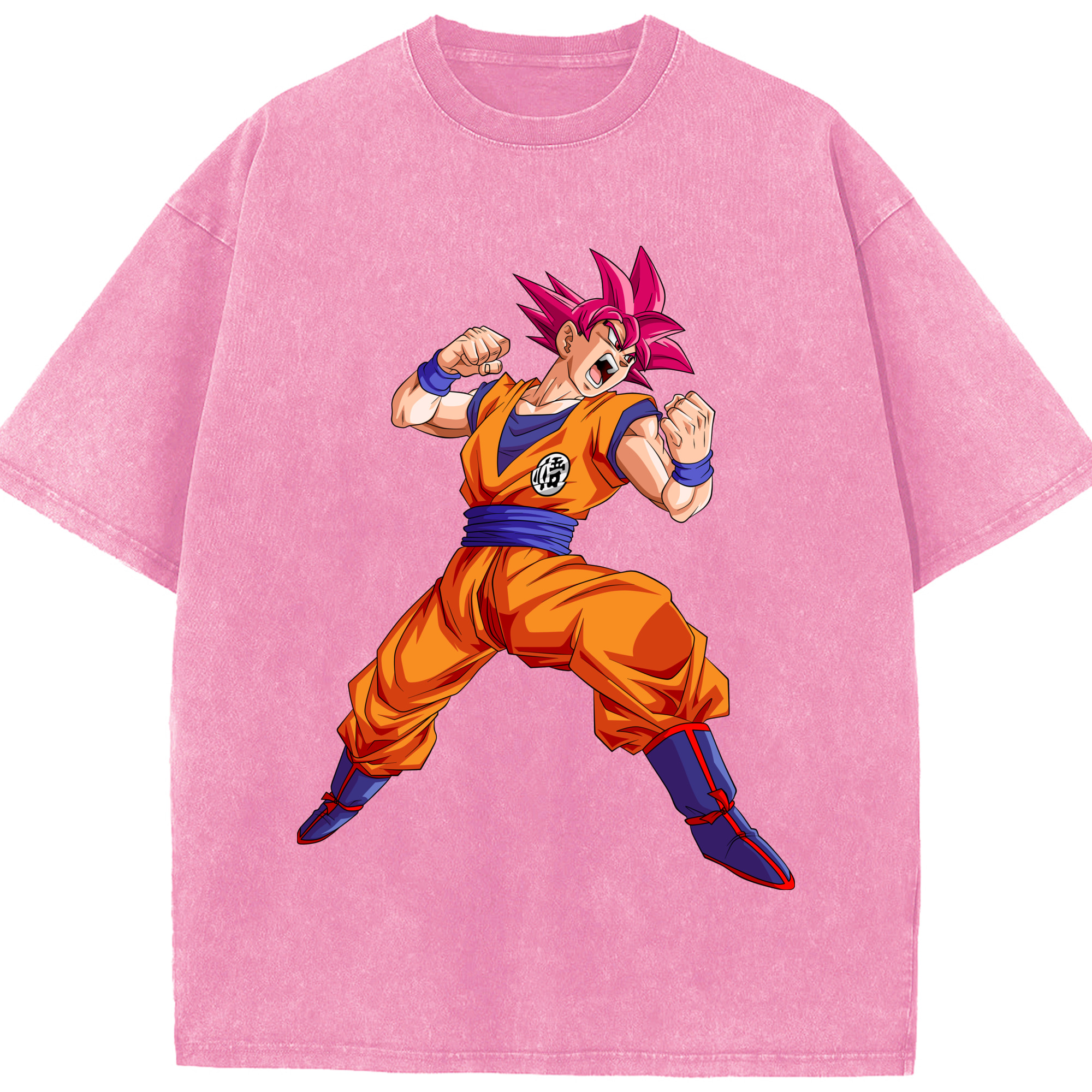 （画像用） ドラゴンボール 孫悟空（そん ごくう）Son Goku カカロット DRAGON BALL Kakarotto 綿100% ヴィンテージ風 半袖Tシャツ（フロントプリント）